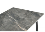 Керамический стол Woodville Rion 120 серый мрамор, черный, ножки черные