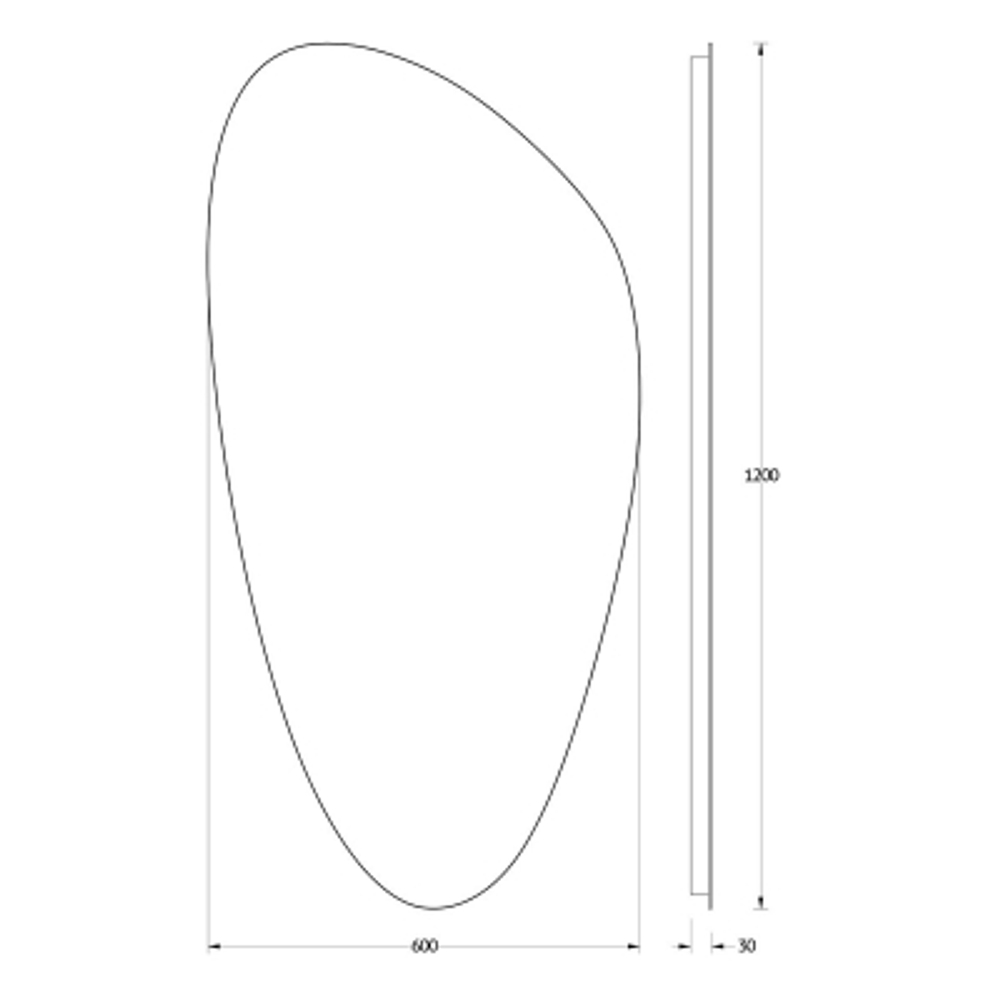 Зеркало Evoform с LED-подсветкой 26 W 60х120 см Без выключателя Нейтральный белый свет