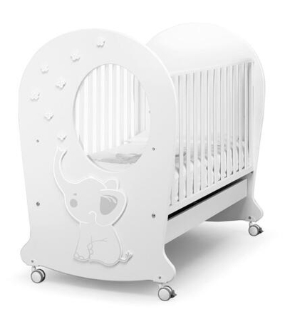 Детская кровать Erbesi Elly с окном белый