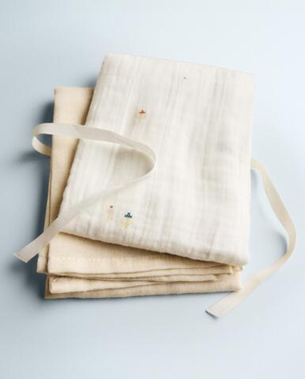 Zara Home Муслиновые салфетки из хлопка, экрю, 55x55 см (2 шт.)