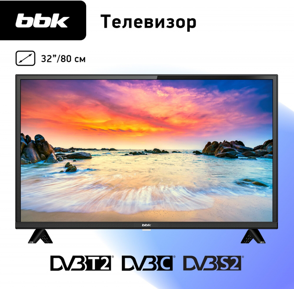 Телевизор 32" BBK 32LEM-1040/TS2C черный