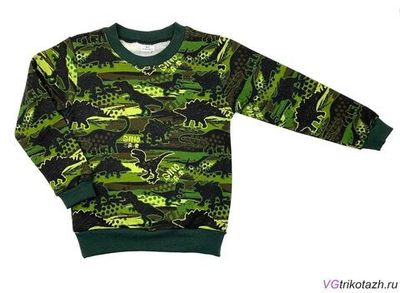 Джемпер для мальчиков "Dinosaur",хаки,р.86(Ваш трикотаж)