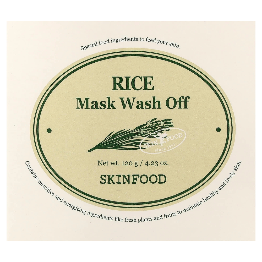 SKINFOOD, Смывающая маска с рисом, 120 г (4,23 унции)