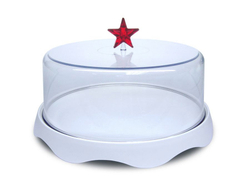 Тортовница подарочная merry tray средняя белая
