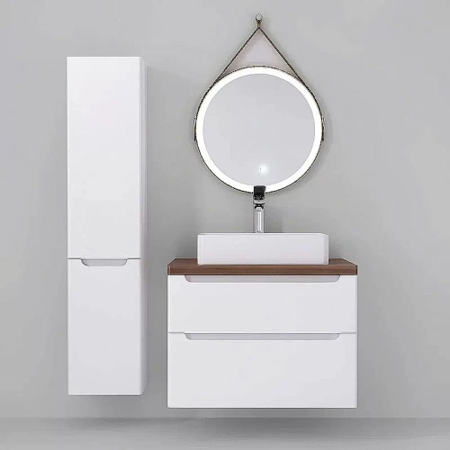 Тумба с раковиной Jorno Wood 80 белая