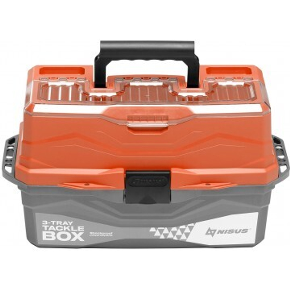 Ящик для снастей трёхполочный Nisus N-TB-3-T, Оранжевый
