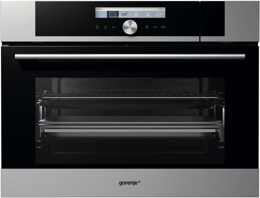 Компактный духовой шкаф с функцией пароварки Gorenje Plus GCS773X