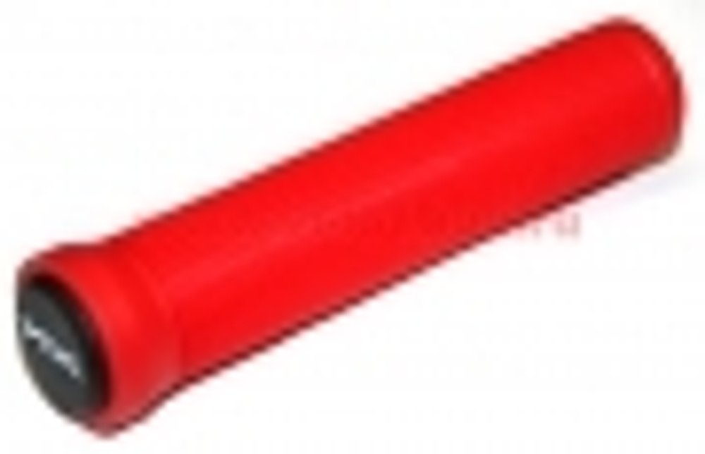 Грипсы без фланца, 145мм, с заглушками,красные,мягкие, аналог Longneck Soft. VLX лого, без уп. VLX-G