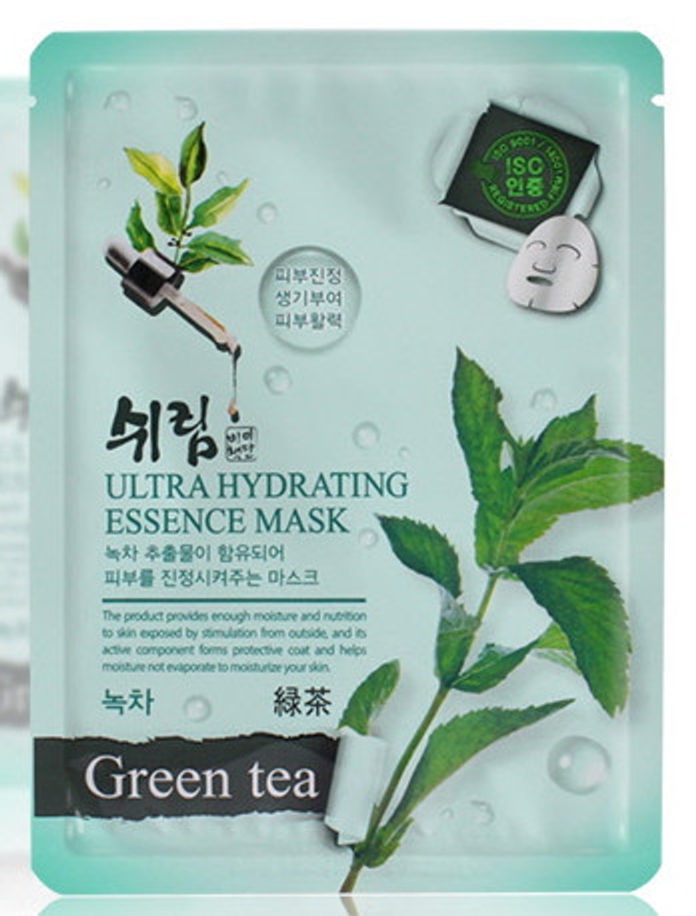 Маска тканевая для лица зеленый чай Shelim Hydrating Essence Mask