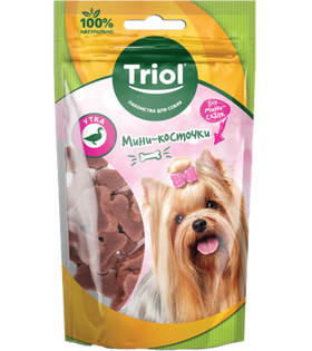 Лакомство для мини-собак «Мини-косточки из утки», 50гр., Triol