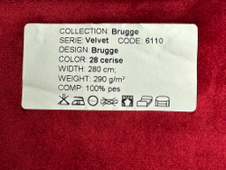 Бархат Brugge cerise (Брюгге чериз) 28
