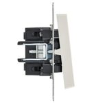 BRITE Выключатель 1-клавишный с индикацией 10А ВС10-1-1-БрЖ жемчуг IEK