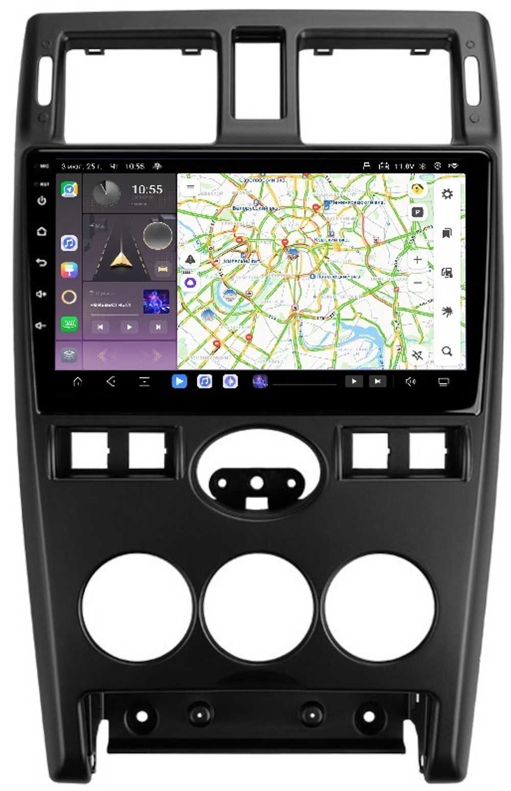 Магнитола для Lada Priora 2007-2013 - Carmedia OL-9066-2 QLed, Android 13, TS20, CarPlay, SIM-слот
