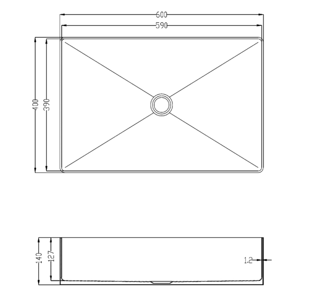 Раковина AltroBagno Solido 001023 RaSp из нержавеющей стали