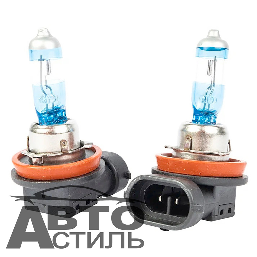Автолампа H11 12V 55W Маяк  +150% White Vision 82110WV+150 (к-т)