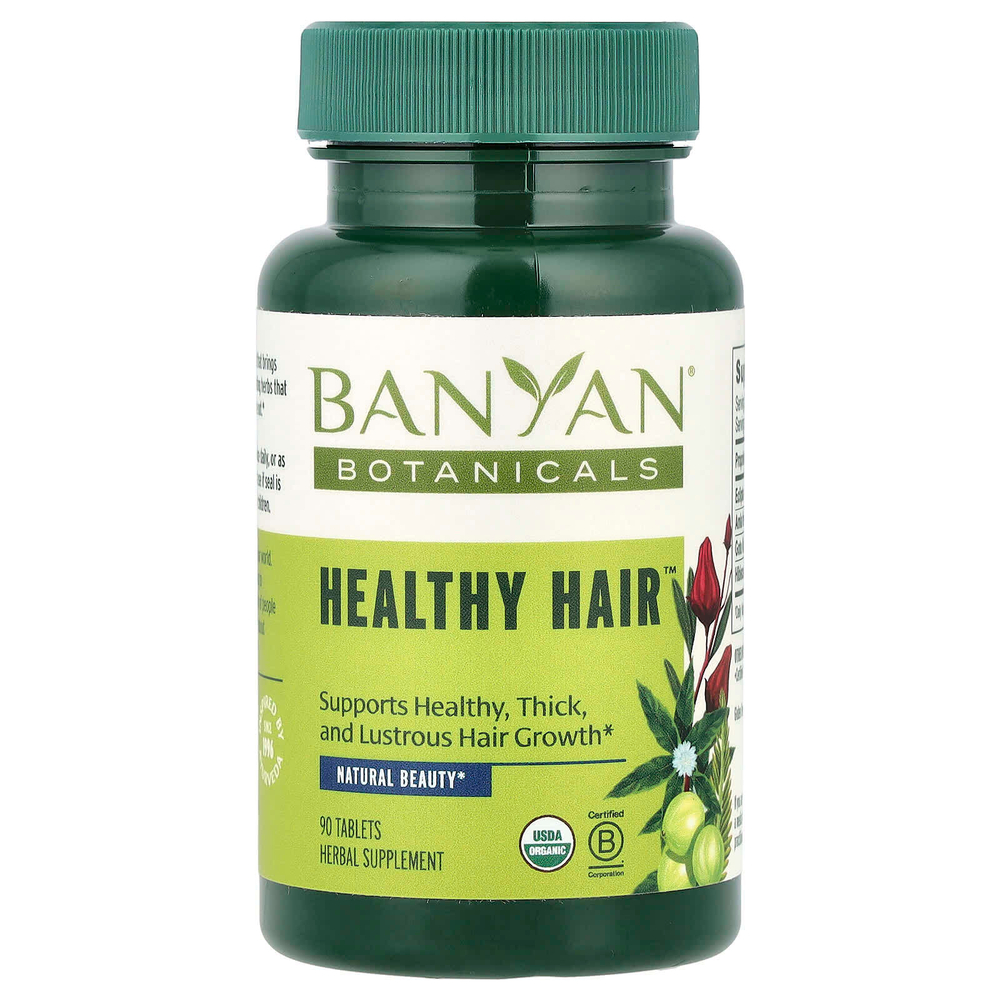 Banyan Botanicals, Здоровые волосы, 90 таблеток