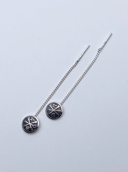 Серьги из серебра /Частичное чернение