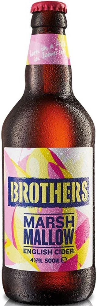 Сидр игристый Brothers Marsh Mallow Cider, полусладкий 0.5 стекло - 12 шт