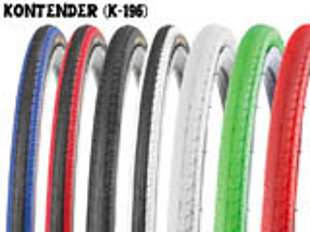 Покрышка KENDA KONTENDER K-196 K-196, 700x23C. Чёрно-синяя.  60tpi. До 8 атм