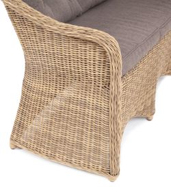 "Равенна" диван двухместный плетенный из ротанга, цвет соломенный