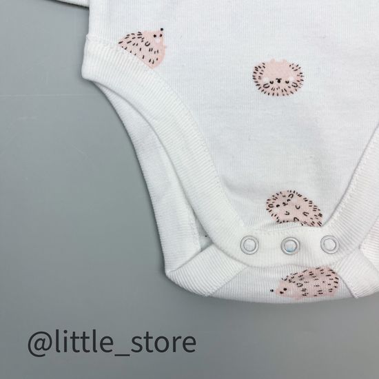 Боди хлопковое "Ежики" розовый жемчуг