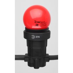 Лампочка светодиодная ЭРА STD ERARL45-E27 E27 / Е27 1Вт шар красный для белт-лайт | Лампы светодиодные Белт-Лайт