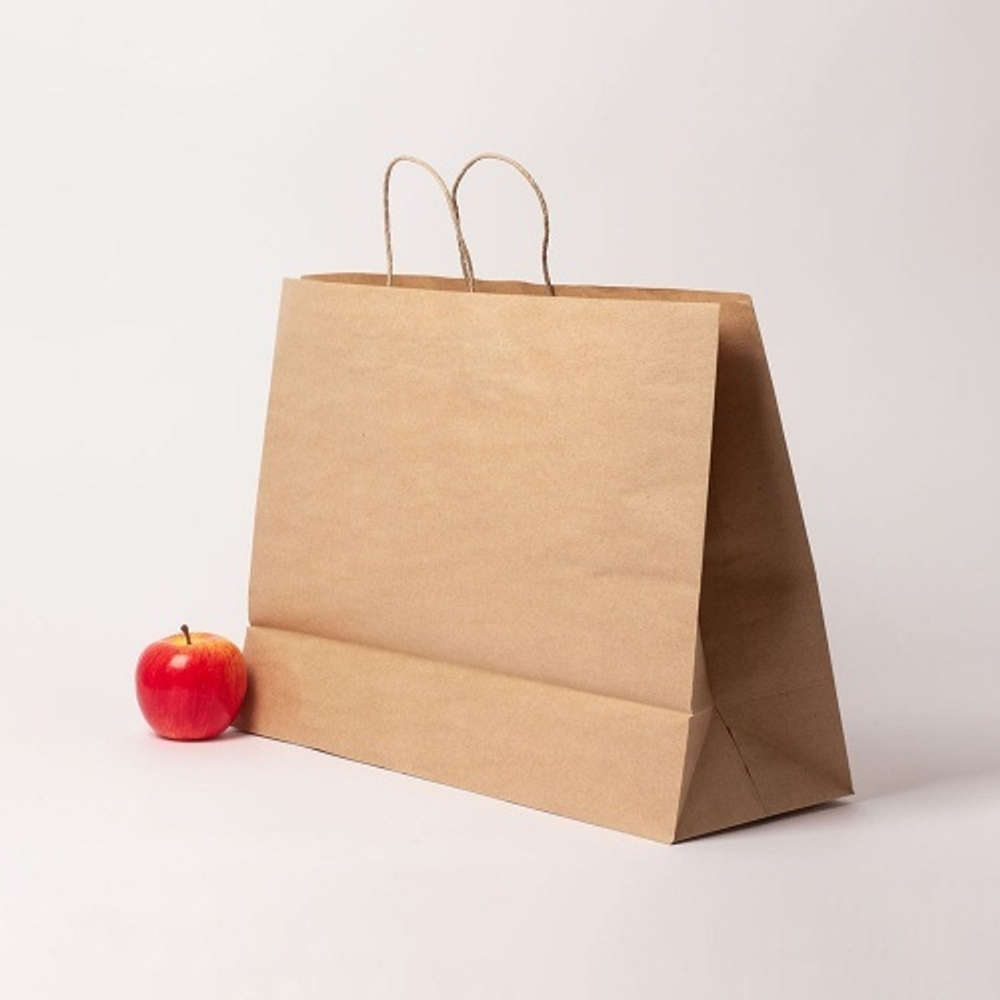 Пакеты бумажные, 47x34x16, "23 февраля", коричневый