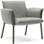 Кресло лаунж металлическое c подушками Scab Design Brezza Lounge, оливковый, серый