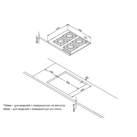 Варочная поверхность Korting HGG 6722 CTN
