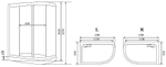 Душевая кабина Timo Standart 120x85 T-6602BL без гидромассажа