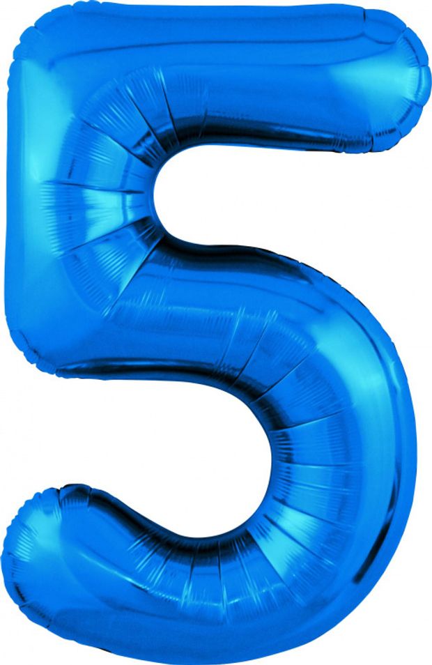 Agura Шар 40'' / 102 см "Цифра 5" Slim Синий (БГ-60)