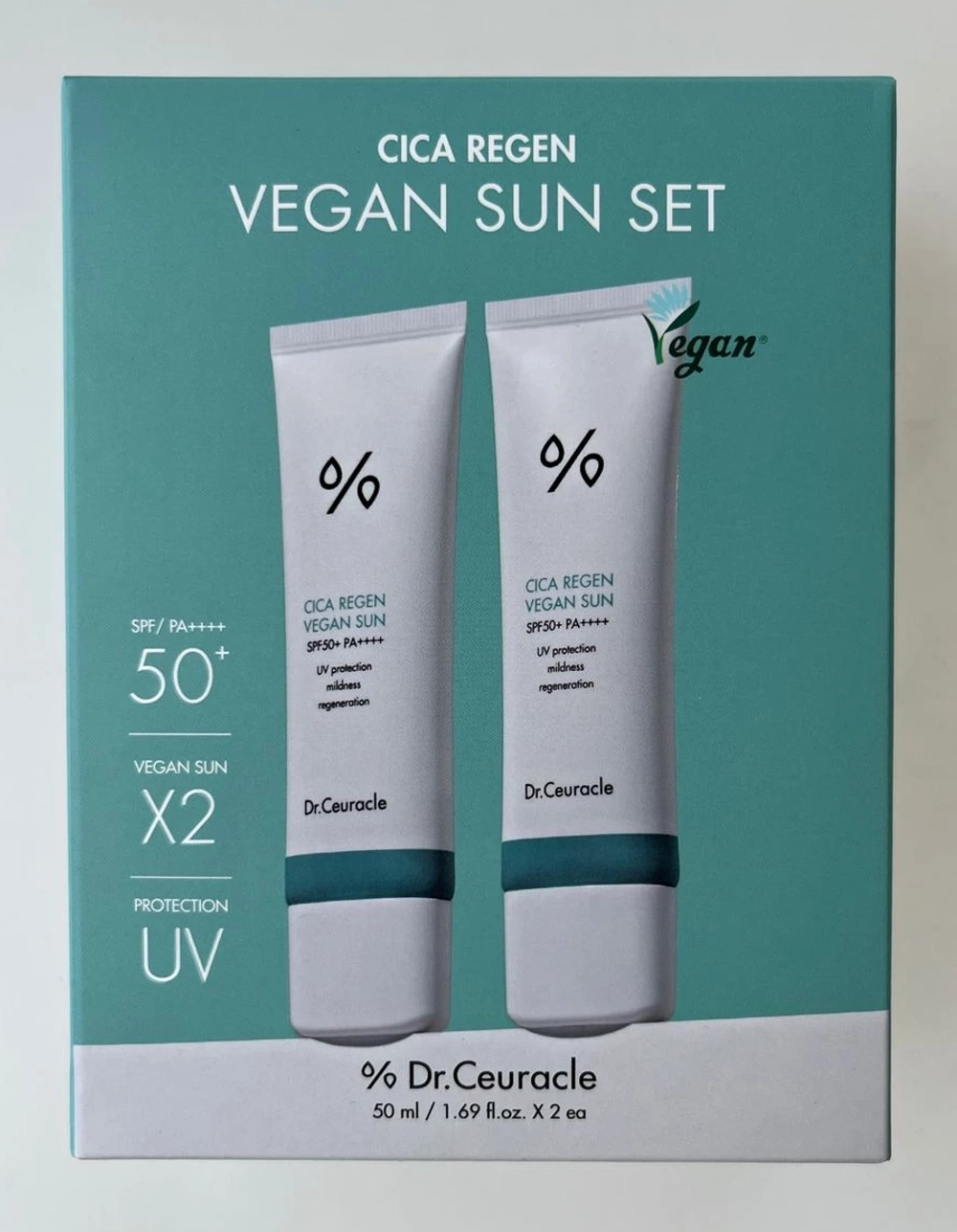 Dr.Ceuracle Cica Regen SUN SPF50+ Cream 50ml*2 Набор