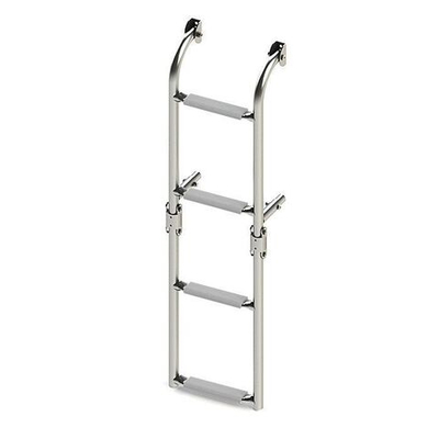 Трап складной с вертикальным креплением, 4 серых ступени (ширина 220 мм.) (10269461)