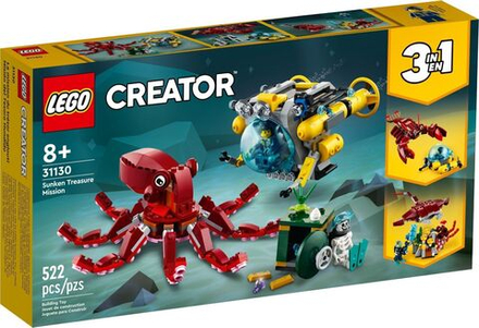 Конструктор Lego Creator 3in1 31130 Миссия по поиску затонувших сокровищ