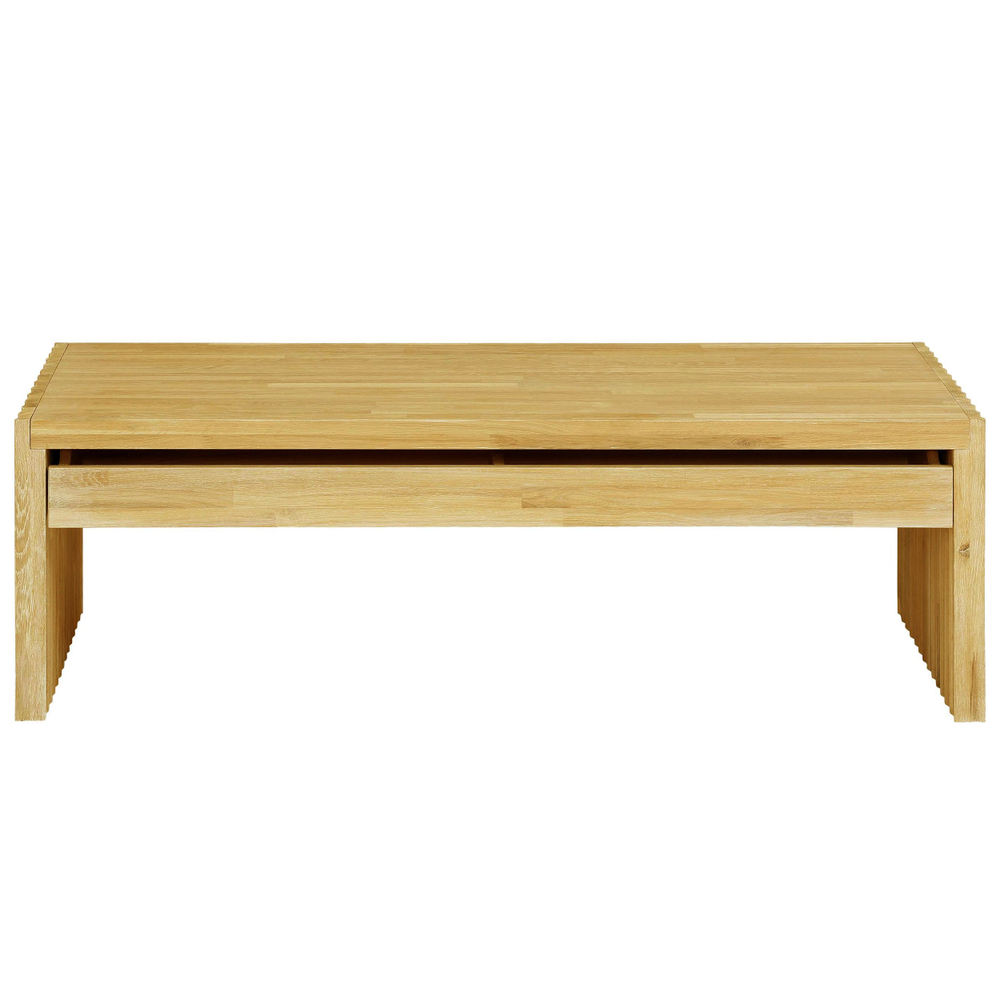 Журнальный столик, 125х59х40, Розенбург, кофейный, с ящиками, из массива дуба, MAKOSA