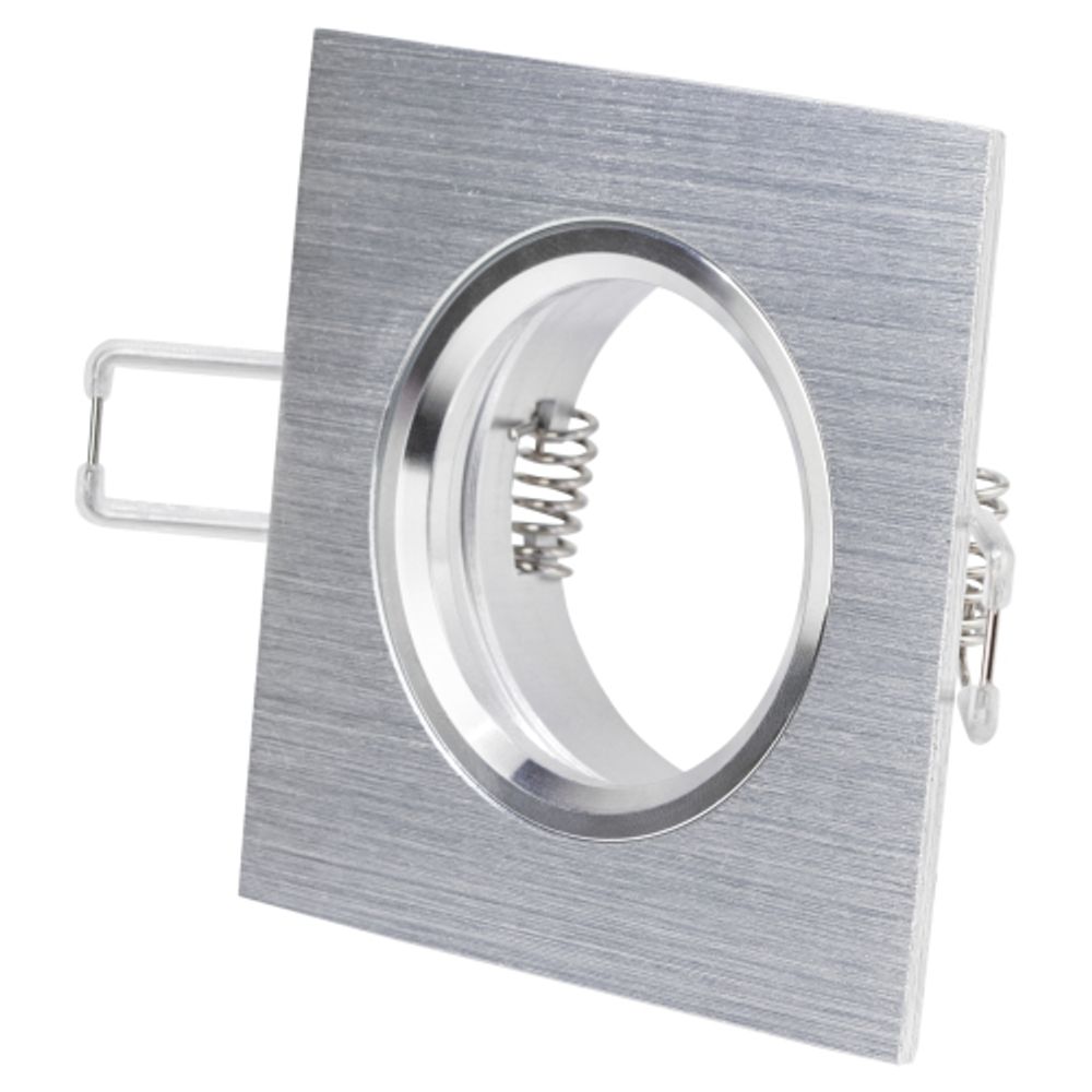 KL57 SL Светильник ЭРА литой алюминевый MR16,12V/220V, 50W серебро | Алюминиевые встраиваемые светильники