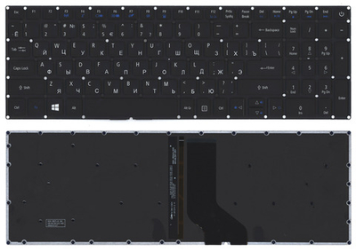 Клавиатура для ноутбука Acer Aspire 7 A717-72 черная с подсветкой
