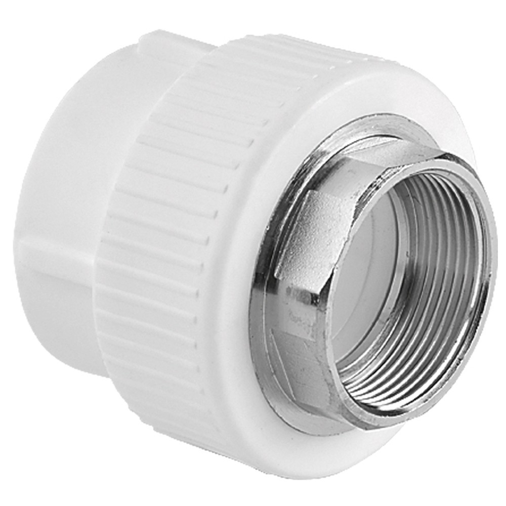 Муфта TEBO бел. PP-R комбинированная 50х1 1/2" ВР под ключ (6/24), арт. 030020511