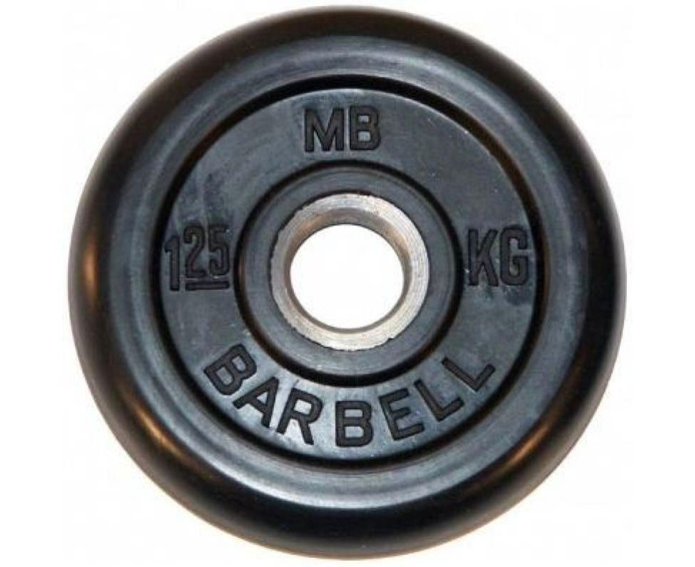 Диск обрезиненный BARBELL MB (металлическая втулка) 1.25 кг / диаметр 26 мм