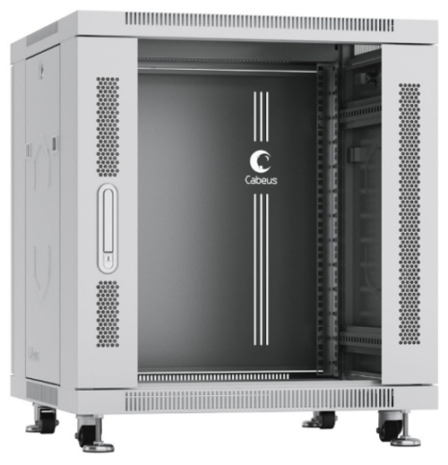 Шкаф напольный 19", 12U Cabeus SH-05C-12U60/60