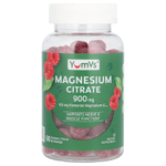 YumVs, цитрат магния, со вкусом малины, 900 мг, 90 жевательных мармеладок (300 мг в 1 жевательной таблетке)