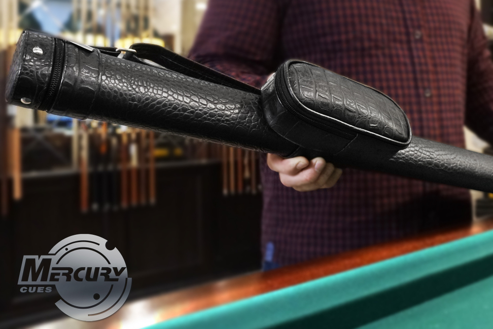 Тубус на 1 кий Perfect (1 карман) - черный crocodile