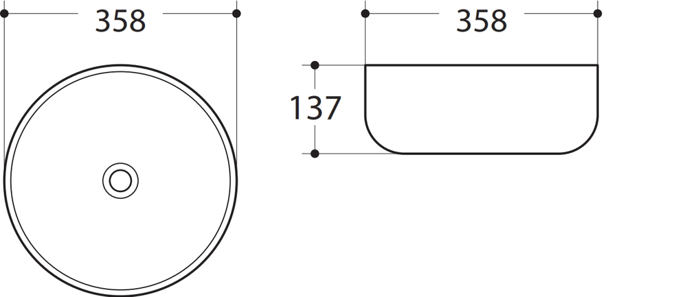 Раковина керамическая накладная Art&Max AM-102