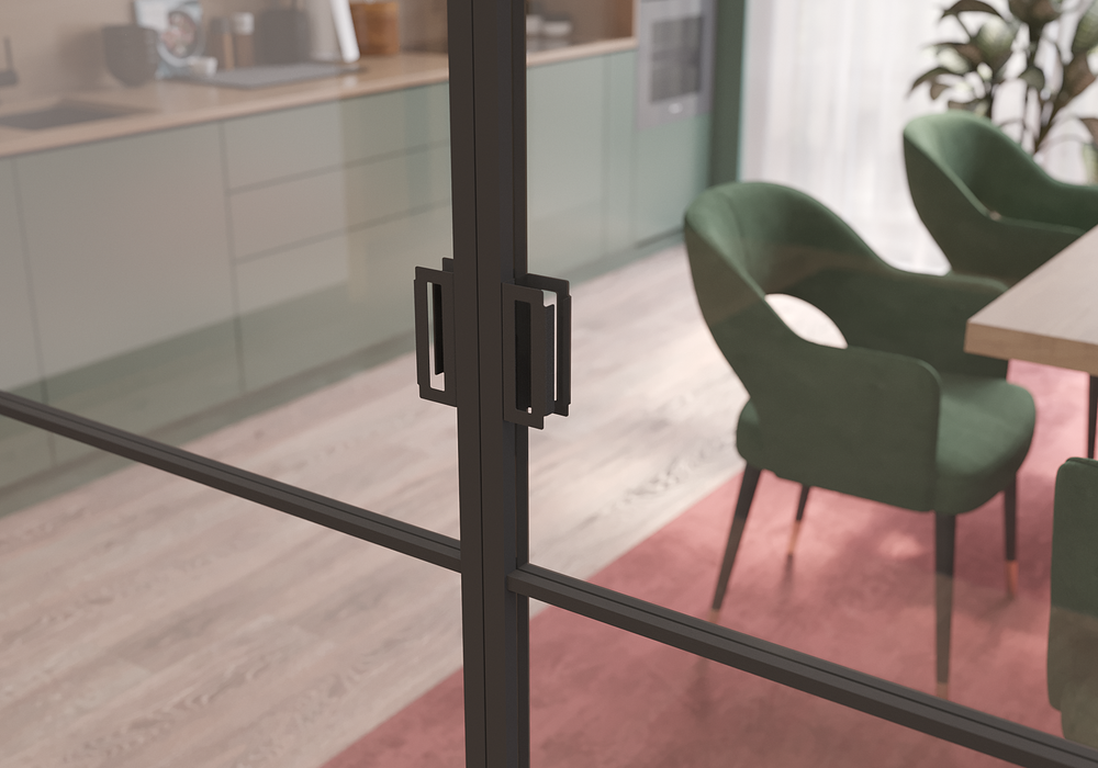 Распашная алюминиевая перегородка Minoli 6