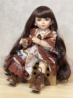 Кукла Реборн виниловая, шарнирная 45см в пакете (FA-448)