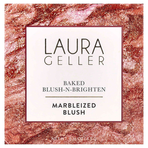 Laura Geller, Baked Blush-N-Brighten, румяна с эффектом «мраморный», 0018029B Sunswept, 4,5 г (0,16 унции)