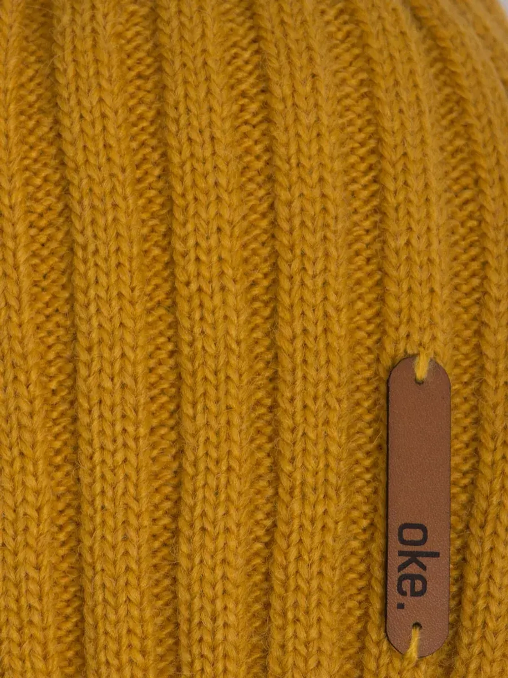 Шапка вязаная демисезонная тыковка