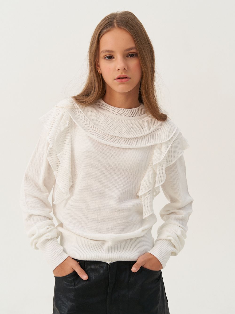 Джемпер для девочки AT1272 белый