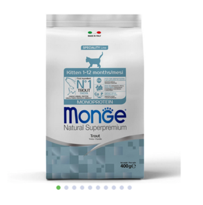 Monge Cat Kitten Сухой корм для котят с форелью, 400г