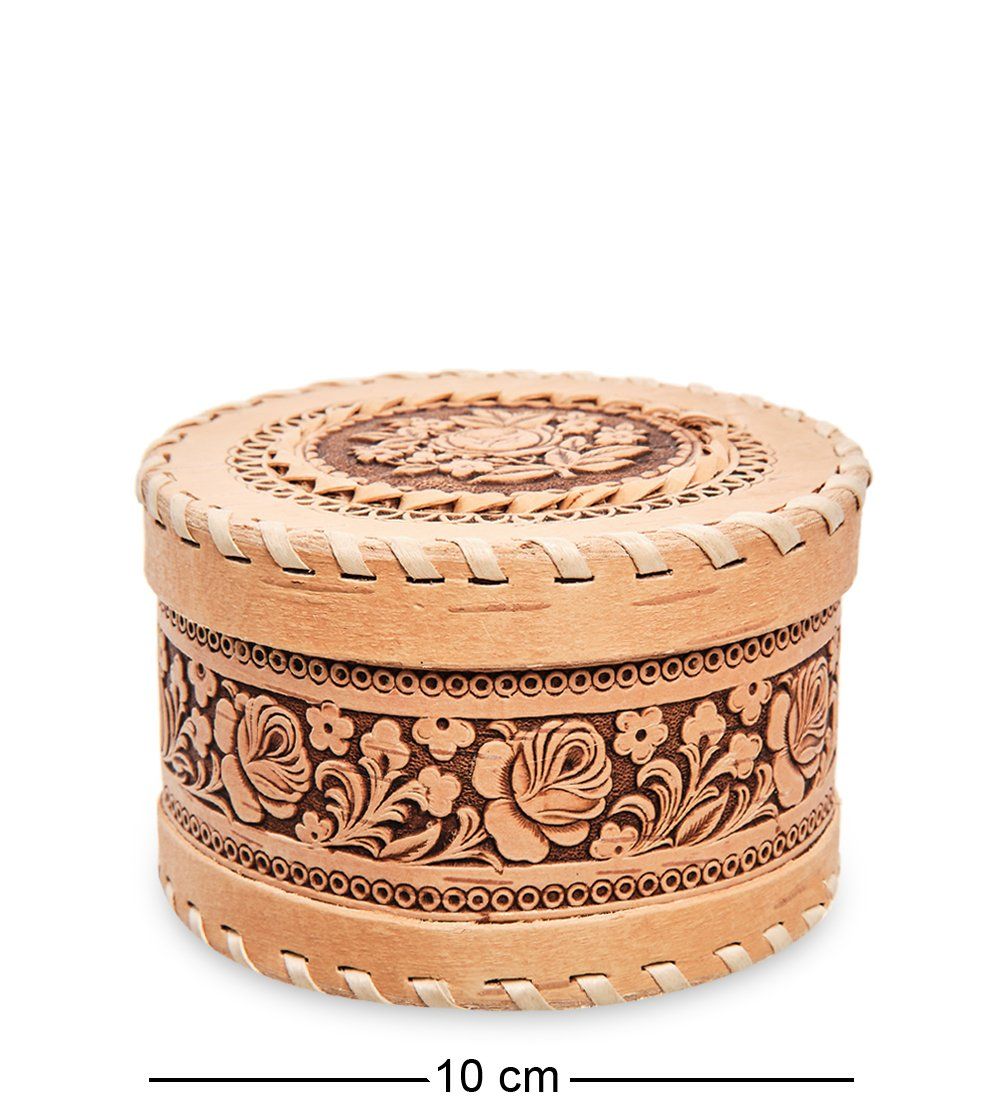 Народные промыслы BST-622 Шкатулка «Цветы» (береста)